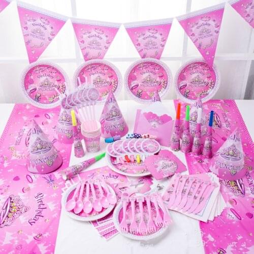 Baby Party Table decoration Set Dream Girl Picture Birthday Party Supplies Set Baby Gift Girls Party Supplies