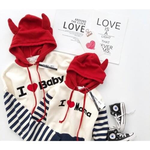 Tonytaobaby New Autumn and Winter Clothes for Boys and Girls Children Demons Parent-child Sweaters