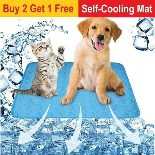 Dog Cooling Mat Summer Cat Mat Blanket Breathable Cat Ice Pads Sofa Washable Summer Cooling Pet Ice Pad Dogs Bed Pet Mats