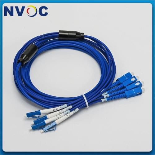 10M 20M 50M 100M LC/SC Fiber Armored Patch Cable 4Core Single Mode Armored PVC Patch Cable 4C Fiber Optic Patch Cord Cable