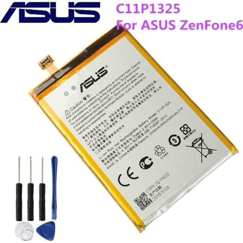 Original ASUS High Capacity C11P1325 Phone Battery For ASUS ZenFone6 Z6 A600CG T00G A601CG 3330mAh