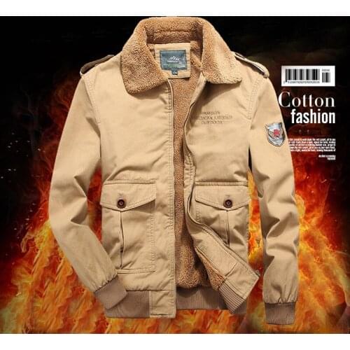 Autumn Winter Velvet Jacket Men Casual Cotton Bomber Jacket Jaqueta Masculina M-4XL Windproof Wool Liner Coat Men Outerwear