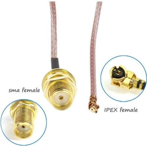U.FL to SMA pigtail female 15CM IPEX connector antenna RF-SMA Coax adapter WIFI GSM GPS RG178 cable for SIM7100E/MC7455/MC7430