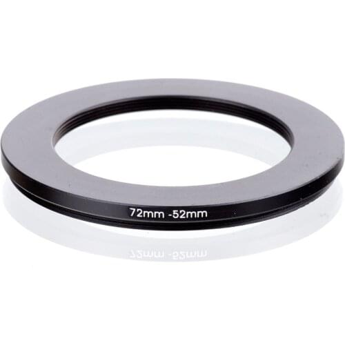 RISE(UK) 72mm-52mm 72-52mm 72 to 52 Step down Ring Filter Adapter black