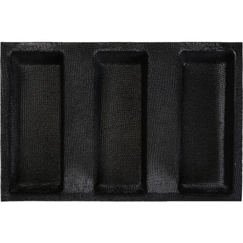 6.7 inch 3 Loaf Baking Pan Sub Roll Flexipan Ventilated Silicone Silform Sub Sandwich Shape Baguette Tray French Bread