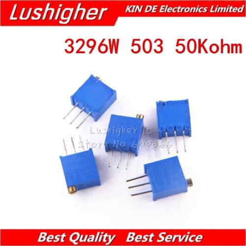 10pcs 3296W-1-503LF 3296W 503 50K Ohm 3296W-1-503 3296W-503 W503 Trimpot Trimmer Potentiometer
