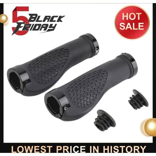 Durable Anti-slip Ergonomic Rubber Mountain Bike Bicycle Black Handlebar Grips Cycling Lock-On Ends Handlebar Hot Sale Dropship