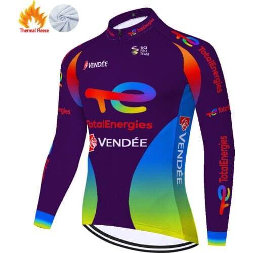 ProTeam Total direct Winter Thermal Fleece Cycling Jersey Camiseta Ciclismo energies 자전거의류 Maillot Ciclismo Hombre
