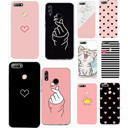 Silicone TPU Case For Huawei Y6 2018 Cover Marble Pattern Phone Case For Huawei Y6 Prime 2018 Case Cover Honor 7A 7.45 inch etui