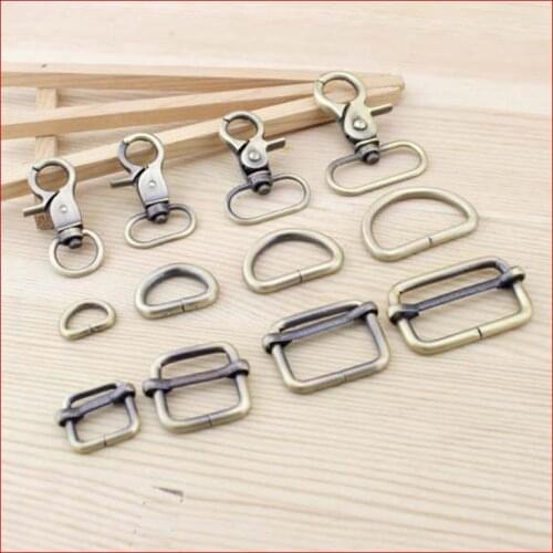 SMTA 5pce/lot Bronze Bag Parts & Accessories Luggage Bag Buckle Snap hook/Dog,Bag Hanger Lobster Clasp