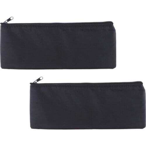 2x Microphones Zipper Bag Pouch Storage 31x11cm Stage KTV Outdoors Access