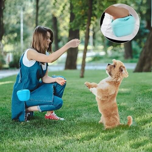 Pet Dog Treating Bag Portable Feeding Bag Reward Waist Bag Outdoor Feeding Storage Box Training Case for Pet Outdoor Accessories