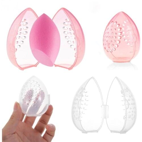 Mildew Proof Puff Drying Holder Easy To Carry Sponge Display Storage Cosmetic Puff Holder Egg Shape Box Makeup Accessories