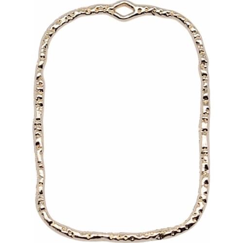 WYSIWYG 10pcs 33x23mm KC Gold Color Geometry Charms Pendant For Jewelry Making Earring Making Accessories