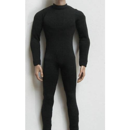 1:6 Scale 12" figures Doll Toy Accessory Black Elastic bodysuit For Male Body