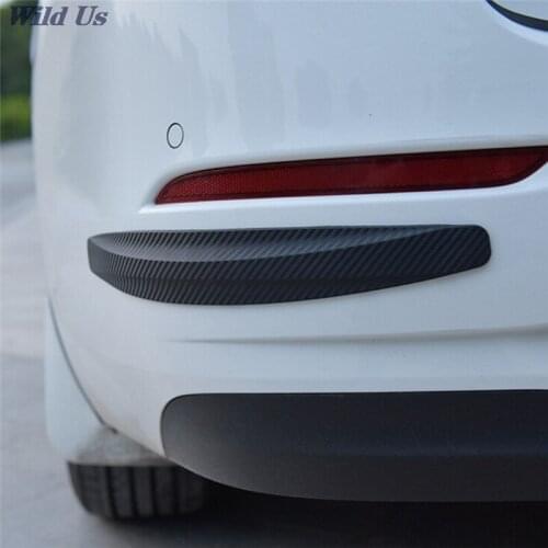 1Pair 40.7 x 5.2cm Car Bumper Protector Corner Guard Anti- Scratch Strips Sticker Rubber Protection Body Protector Sticker