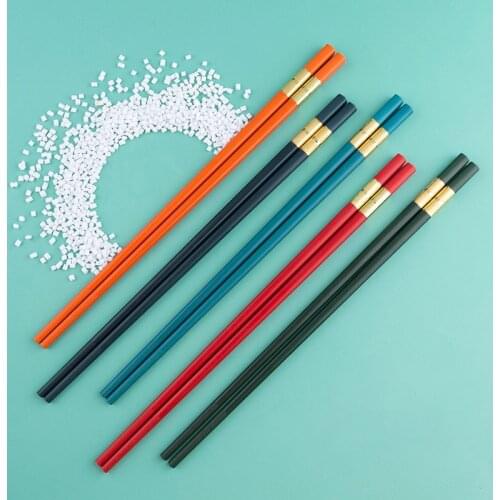 1Pair Pointed Chopsticks Nice Gift Pure Color Chinese Style Reusable Kitchen Gadgets DIY Handmade Tableware Non-slip