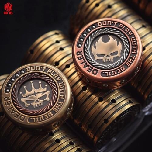 1PCS MINI Zhuang Code Fingertip Top Metal Brass Copper Finger Decompression Toy EDC Adult Decompression Toy