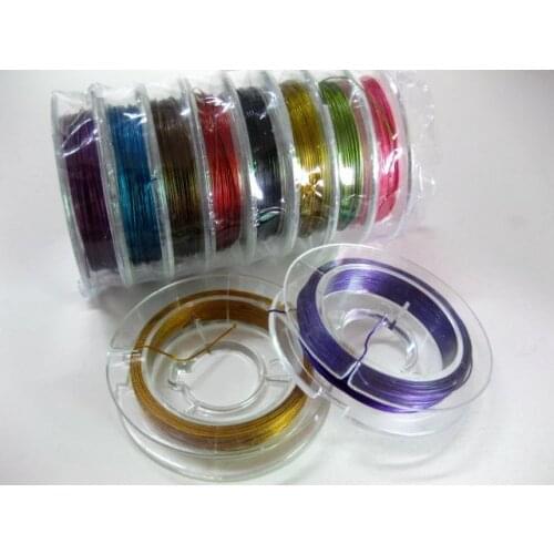 100M(10Roll) Mixed Colour Tiger Tail Beading Cord Wire 0.38mm