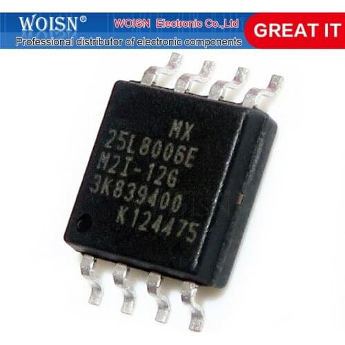 5pcs/lot MX25L8006EM2I-12G 25L8006EM2I-12G 25L8006E SOP-8 In Stock