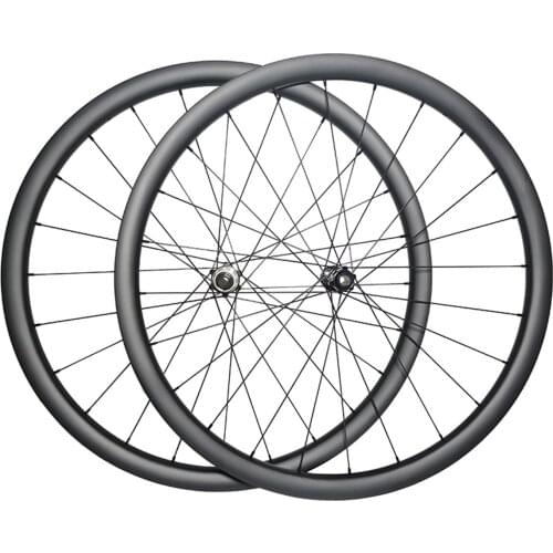 42mm asymmetric clincher + tubeless road disc carbon rims UD matte 411 412 hubs and wing 20 spokes and nipples