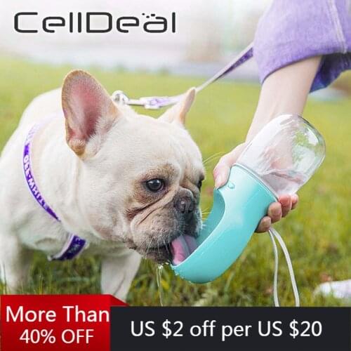 350ML/550ML Pet Water Bottle Convenient Light Dog Travelling Drinking Bowl No Spills Cat Outdoor Dispenser Clear Water Feeders