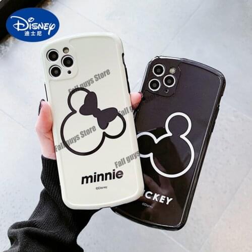 Disney Black White Mickey Minnie Phone Case for IPhone Xr / 11pro / 7 / 8 / Se / Huawei P40 / P20pro / Mate30pro Simple Cases