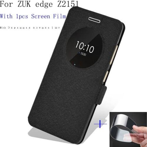Smart view window flip cover case For Lenovo ZUK edge Z2151 case shell open window PU leather phone case ZUKedge back cover skin