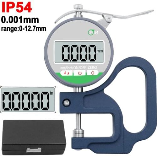 IP54 Waterproof Dustproof and Oilproof Digital Micrometer 0.001mm Electronic Micrometer Metric 0-12.7mm 0.5" Dial Indicator