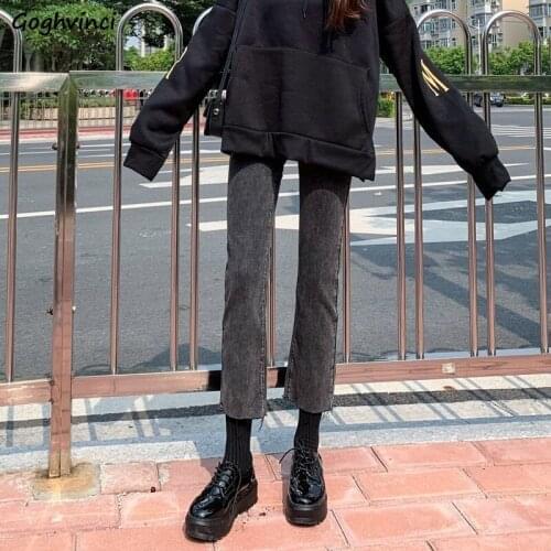 Jeans Women Stretchy Slim All-match Denim Trousers Womens Straight High Waist Chic Ins Leisure Fashion Ulzzang Bottoms Female