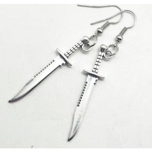 Gothic vintage dagger earrings punk earrings female jewelry unique earrings
