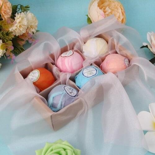 H7JC Organic Bath Bombs Bubble Bath Salts Essential Oil Handmade SPA Stress Relief