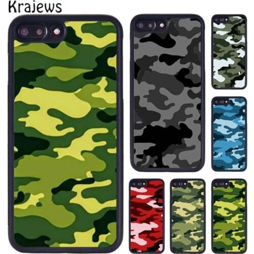 Krajews Camouflage Camo Military Army Phone Case For iPhone X XR XS 11 12 Pro MAX 5 6 6S 7 8 Plus Samsung Galaxy S7 S8 S9 S10