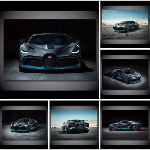 Canvas Painting BUGATTI 2018 Chiron Sport Red Car Concept Wall art Picture Posters and Prints Modern Home Decorations Unframed