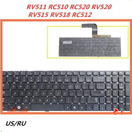 Laptop English Russian Keyboard For Samsung RV511 RC510 RC520 RV520 RV515 RV518 RC512 notebook Replacement layout Keyboard