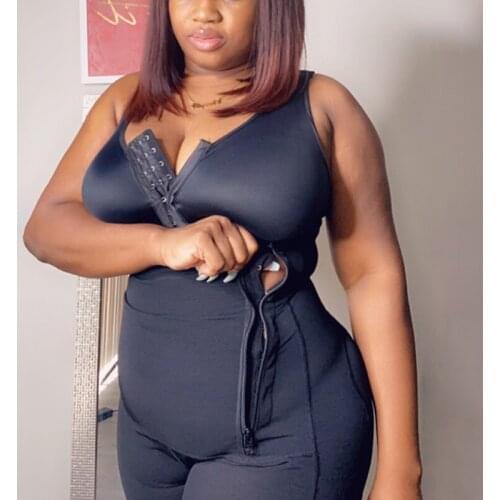 High Compression Shapewear With Hook And Eye Front Closure shaper Adjustable Bra Slimming Bodysuit Fajas Reductoras Y Modeladora