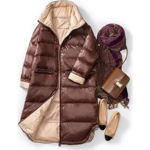 SEDUTMO Winter Long Duck Down Jackets Women Oversize Thick Warm Coat Autumn Casual Puffer Jacket