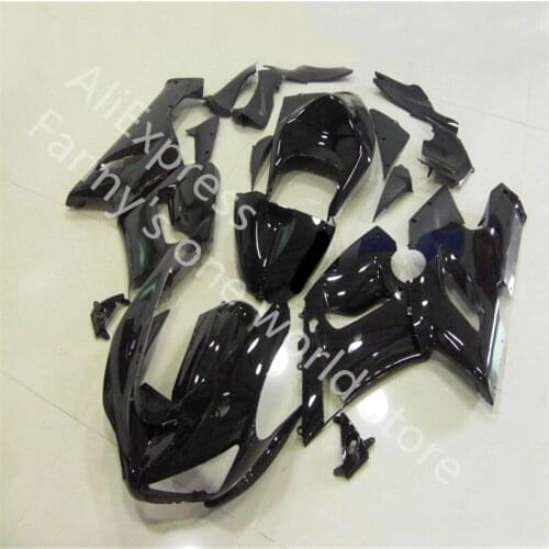 Hot sales plastic fairing kit for Kawasaki ninja ZX6R 05 06 full black fairing ZX6R 2005 2006 motorcycles fairing