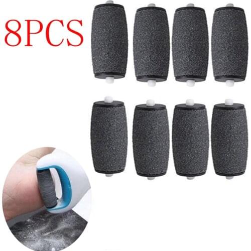 8pcs NEW ARRIVE Foot care tool Heads Pedi Hard Skin Remover Refills Replacement Rollers For Scholls File Feet care Tool
