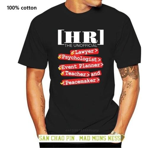 Human Resources Unofficial Roles T Shirt Spring Gents Personalized Over Size 5xl Funny Casual Interesting Formal Tee Shirt Shirt
