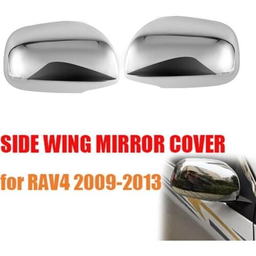NEW-ABS Chrome Door Side Wing Mirror Cover Cap Rear View Trim Accessories for TOYOTA RAV4 2009-2013 Car Styling