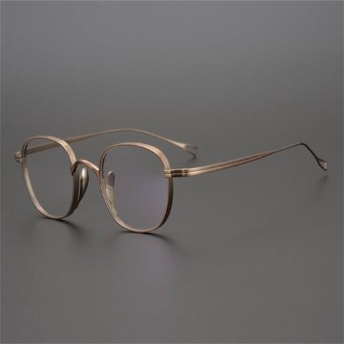 Vintage Pure Titanium Eyeglasses Frame Men Full Rim Optical Eyewear Goggle Retro Prescription Myopia Glasses Frame for Women
