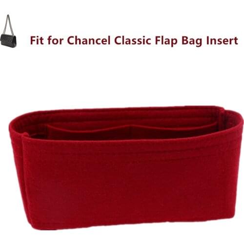 Fits For classic flap Bags insert 20cm CF bag organizer Makeup bucket luxury Handbag Portable base shaper CFJumbo organizer