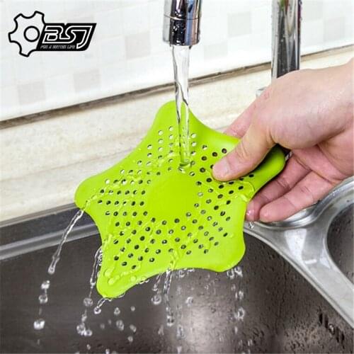 1Pc Star Sewer Outfall Strainer Bathroom Sink Filter Anti-blocking Floor Drain Hair Stopper Catcher Kitchen Bathroom Accessories