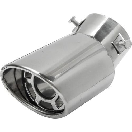 Universal Car Exhaust Muffler Tip Round Stainless Steel Pipe Chrome Exhaust Tail Throat Liner Exhause Car Trim Auto Accessories