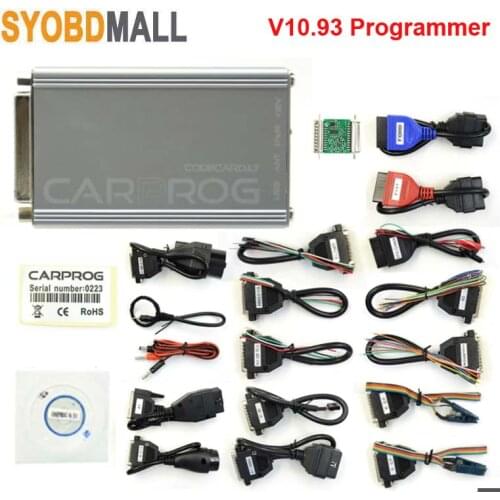 Latest CARPROG Full Set V10.93 Programmer Auto Repair Airbag Reset Tools Car Prog ECU Chip Tuning Full 21 Adapters