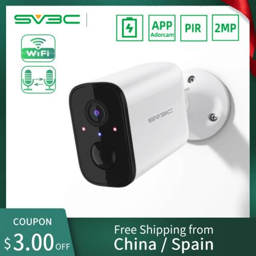 SV3C 1080P Wireless Battery IP Camera Outdoor Waterproof PIR Motion WIFI Rechargeable Cordless IP Surveillance Security Camera