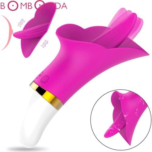 12 Modes Dildo Tongue Vibrator Nipple Massage Clitoris Stimulation Vagina Tightening Pussy Masturbator Adult Sex Toys for Women