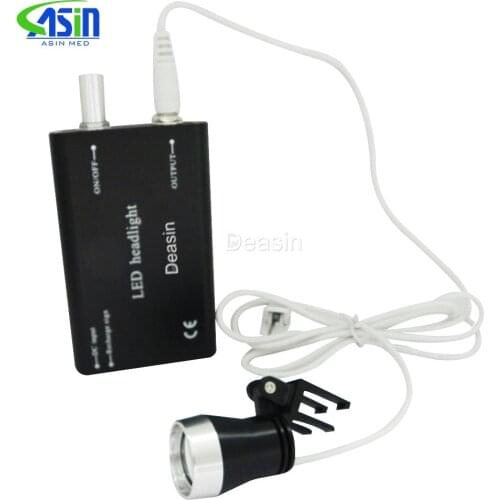 1 pcs x Portable LED Headlight Lamp Black for Dental Lab Surgical Medical loupes glass