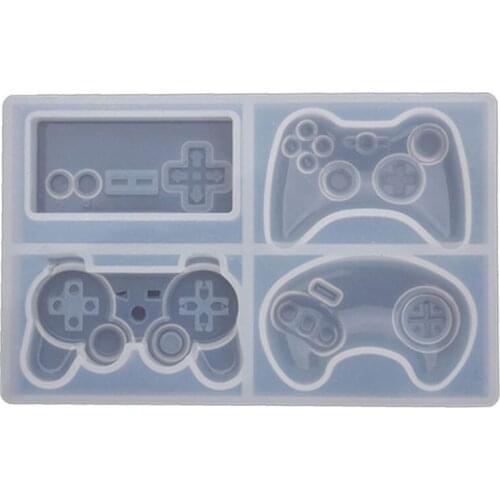 1pcs Crystal Epoxy Mould 4-Styles Game Consoles Handle Silicone Resin Mold For DIY Game Key Chain Pendant Accessories Making